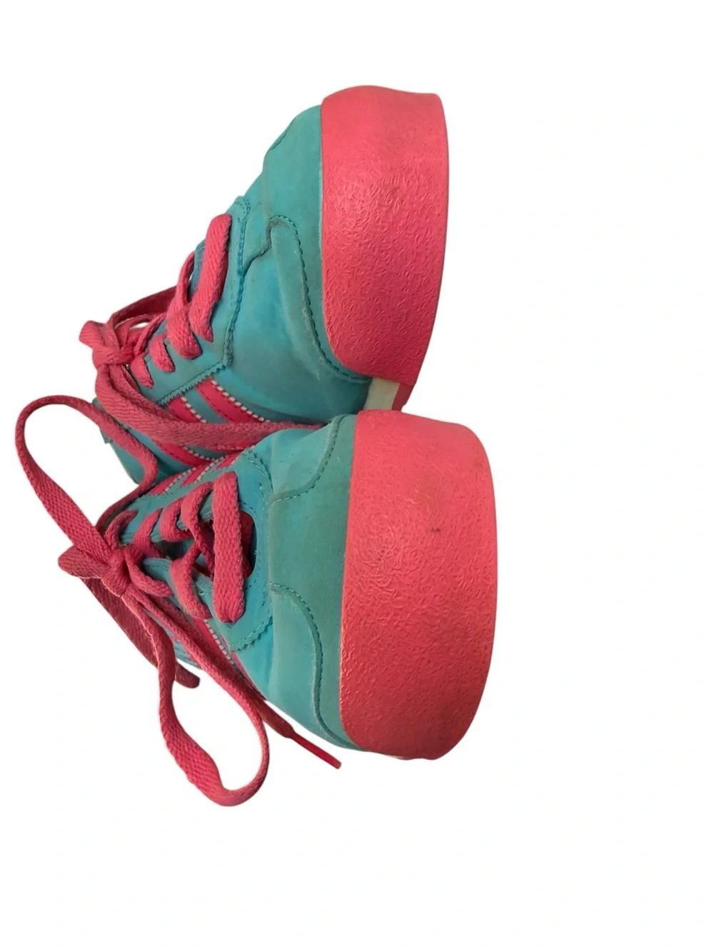 adidas Rita Ora + Samoa Turquoise Hot Pink Women's Low-Top Sneakers Size 6